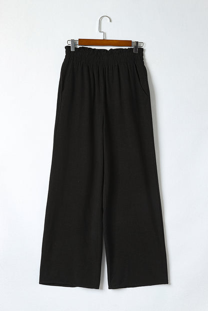 Double Take Elastic Waist Straight Leg Pants with Pockets