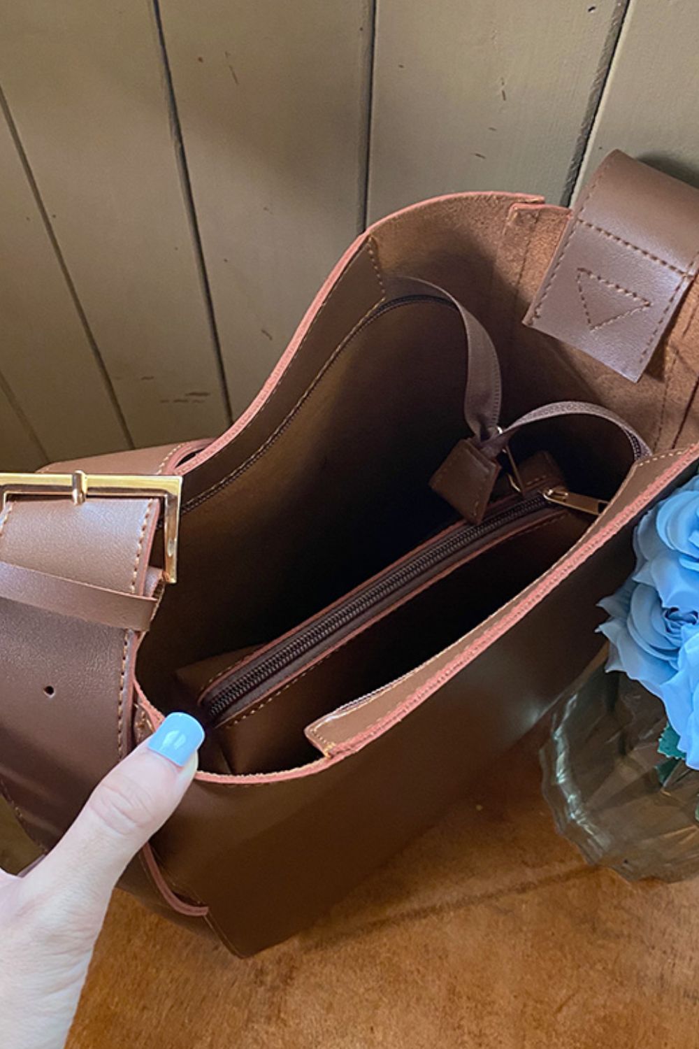 Baeful 2-Piece PU Leather Tote Bag Set