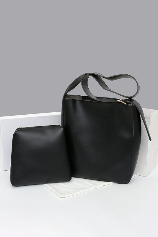 Baeful 2-Piece PU Leather Tote Bag Set